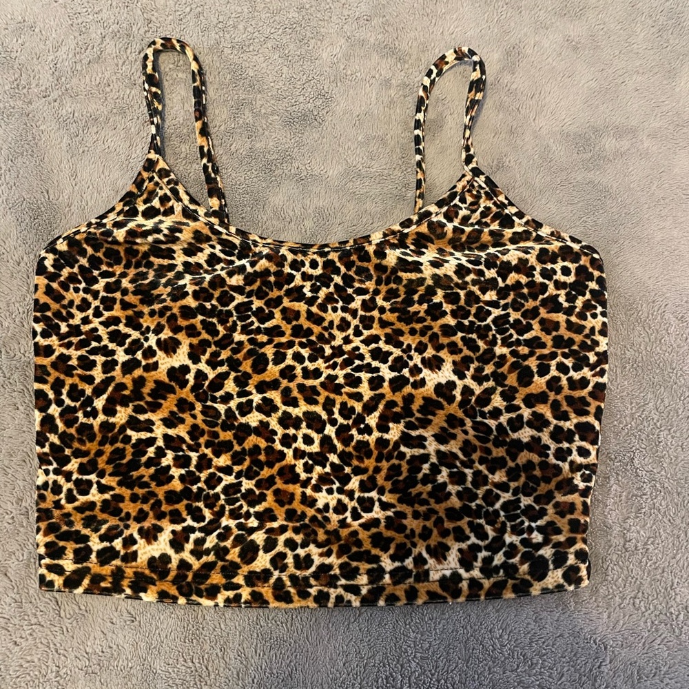 Leopard Print Women's Cropped Tank